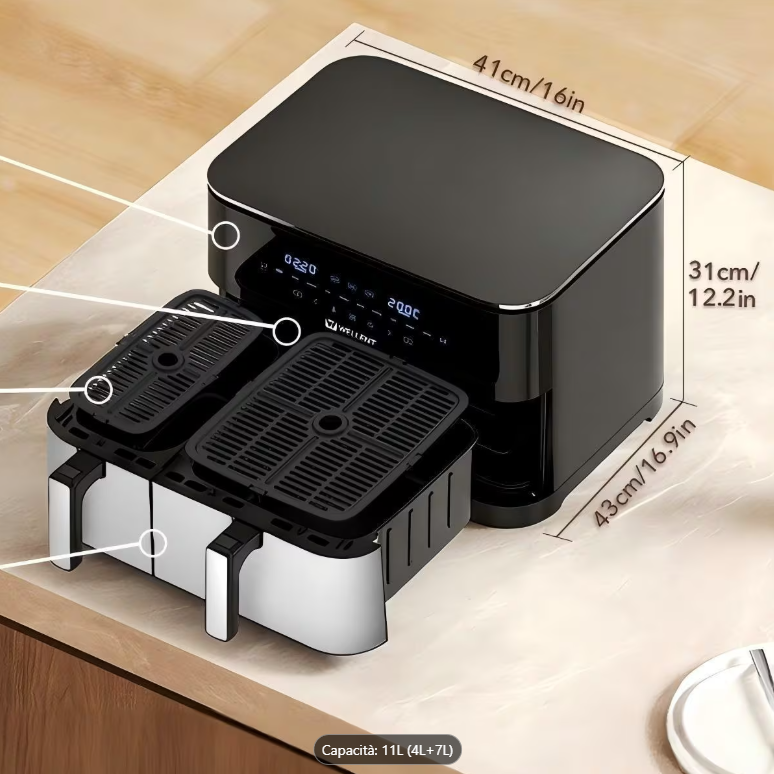 Friggitrice ad Aria Dual 11L